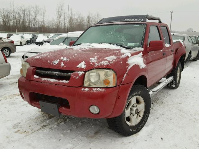 1N6ED27YX2C357377 - 2002 NISSAN FRONTIER C RED photo 2