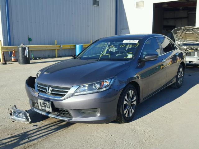 1HGCR2F32EA295850 - 2014 HONDA ACCORD LX GRAY photo 2