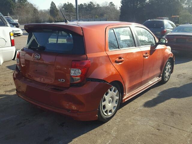 JTKKU10408J029504 - 2008 SCION XD ORANGE photo 4