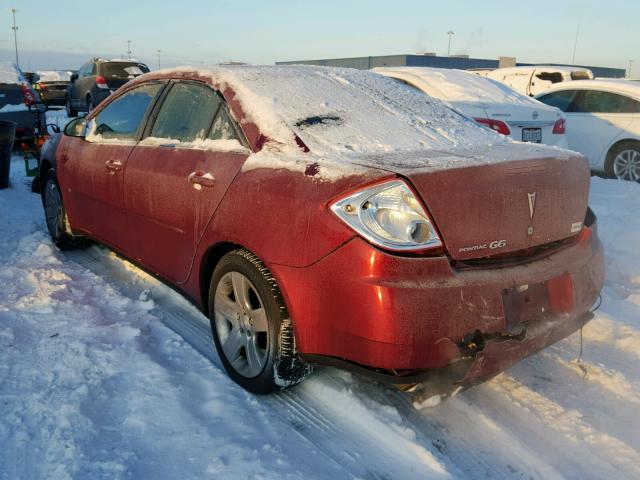 1G2ZG57B294170216 - 2009 PONTIAC G6 RED photo 3