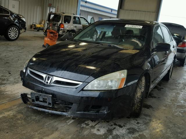 1HGCM56867A131905 - 2007 HONDA ACCORD EX BLACK photo 2