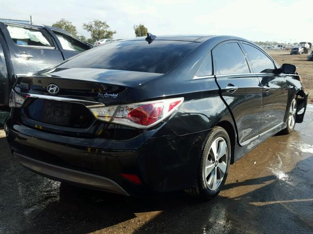 KMHEC4A46CA026649 - 2012 HYUNDAI SONATA HYB BLACK photo 4