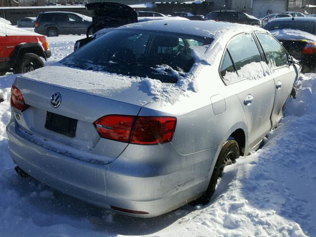 3VW2K7AJ1BM380935 - 2011 VOLKSWAGEN JETTA BASE SILVER photo 4