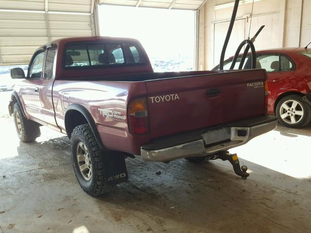 5TEWN72N9YZ708918 - 2000 TOYOTA TACOMA XTR MAROON photo 3