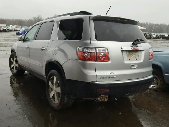 1GKKRRED4CJ133443 - 2012 GMC ACADIA SLT SILVER photo 3