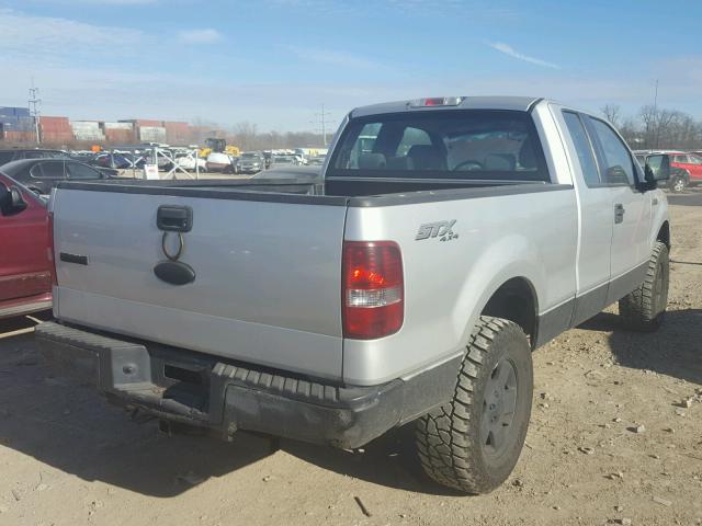 1FTRX14W66NA01981 - 2006 FORD F150 SILVER photo 4