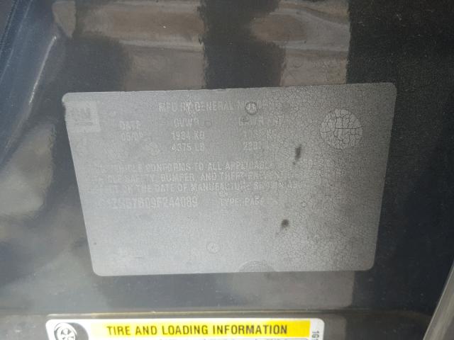 1G1ZH57B09F244089 - 2009 CHEVROLET MALIBU 1LT GRAY photo 10