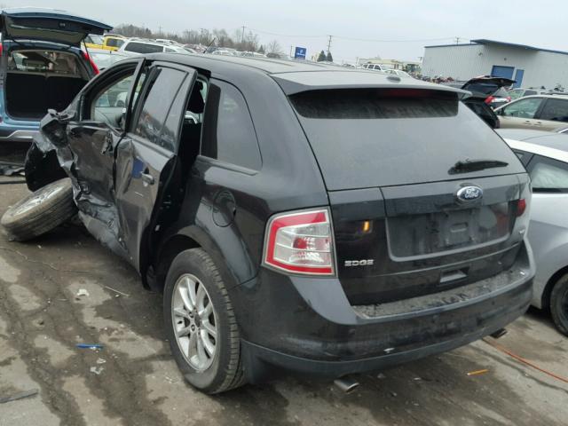 2FMDK3JC1ABA21585 - 2010 FORD EDGE SEL BLACK photo 3