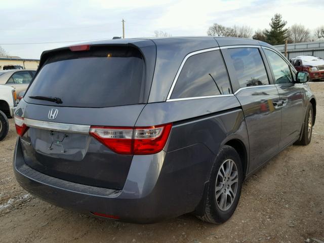 5FNRL5H69CB135911 - 2012 HONDA ODYSSEY EX GRAY photo 4