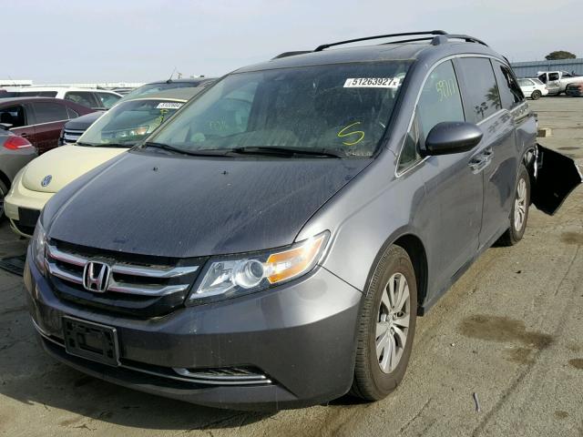 5FNRL5H60EB040298 - 2014 HONDA ODYSSEY EX GRAY photo 2