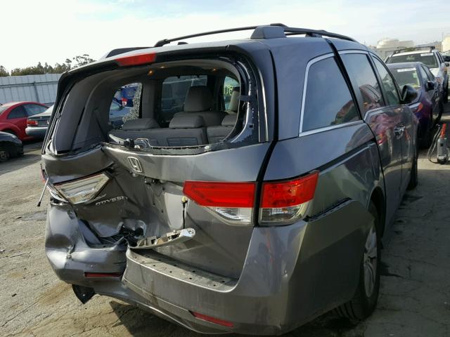 5FNRL5H60EB040298 - 2014 HONDA ODYSSEY EX GRAY photo 4