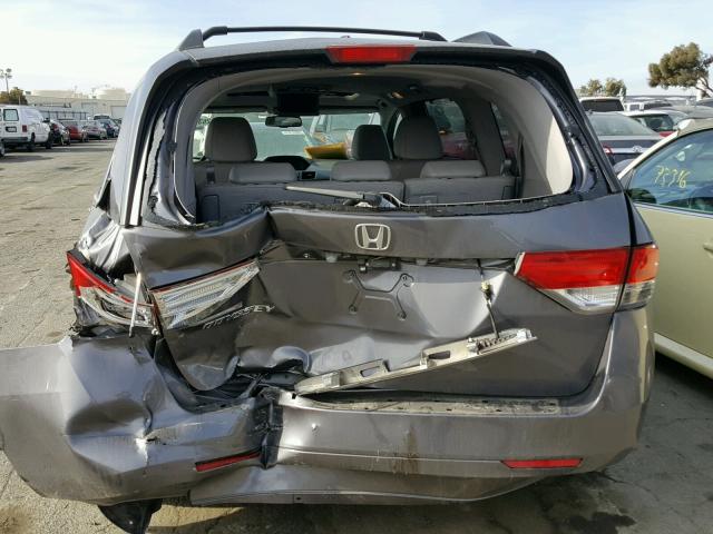 5FNRL5H60EB040298 - 2014 HONDA ODYSSEY EX GRAY photo 9