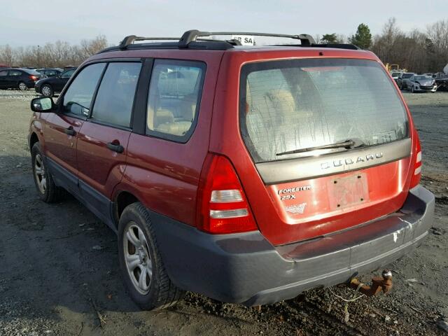 JF1SG63605G751742 - 2005 SUBARU FORESTER 2 MAROON photo 3