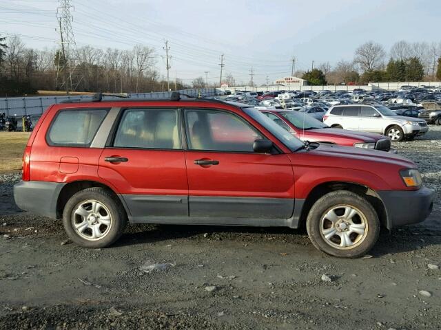 JF1SG63605G751742 - 2005 SUBARU FORESTER 2 MAROON photo 9