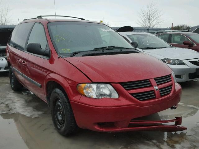 1D4GP45R17B115667 - 2007 DODGE CARAVAN SX RED photo 1