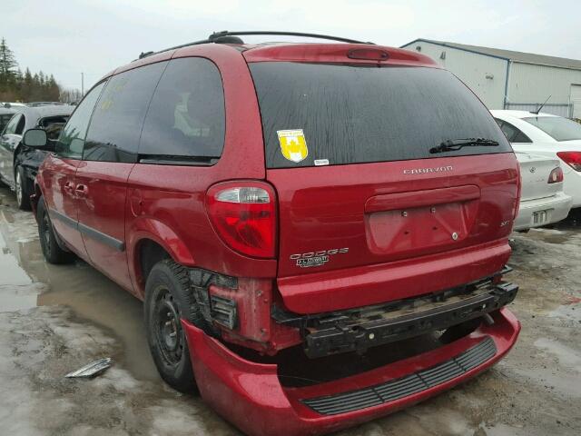 1D4GP45R17B115667 - 2007 DODGE CARAVAN SX RED photo 3