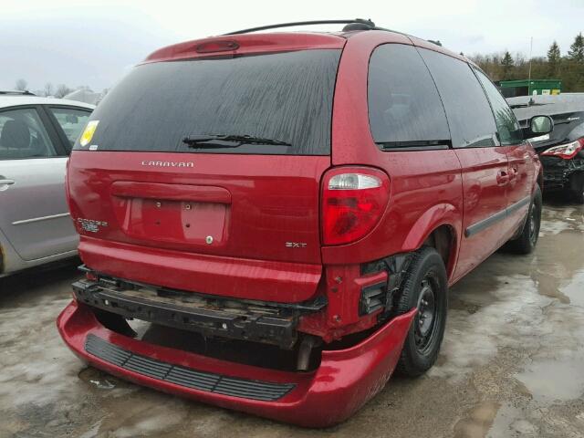 1D4GP45R17B115667 - 2007 DODGE CARAVAN SX RED photo 4