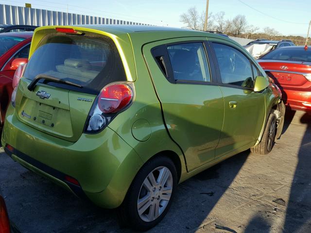 KL8CD6S97DC504106 - 2013 CHEVROLET SPARK 1LT GREEN photo 4