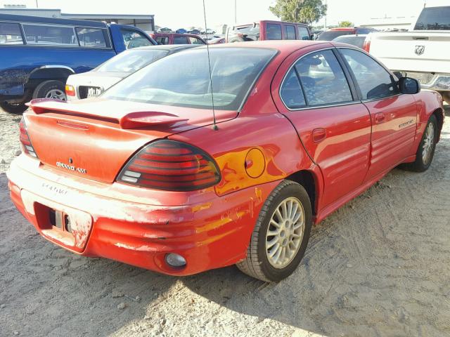 1G2NF52TX1M615985 - 2001 PONTIAC GRAND AM S RED photo 4