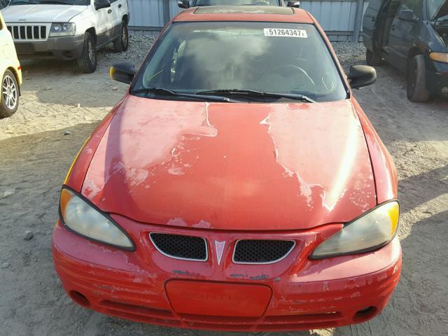 1G2NF52TX1M615985 - 2001 PONTIAC GRAND AM S RED photo 9