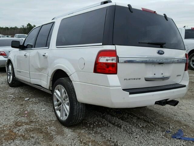 1FMJK1LT7HEA25580 - 2017 FORD EXPEDITION WHITE photo 3