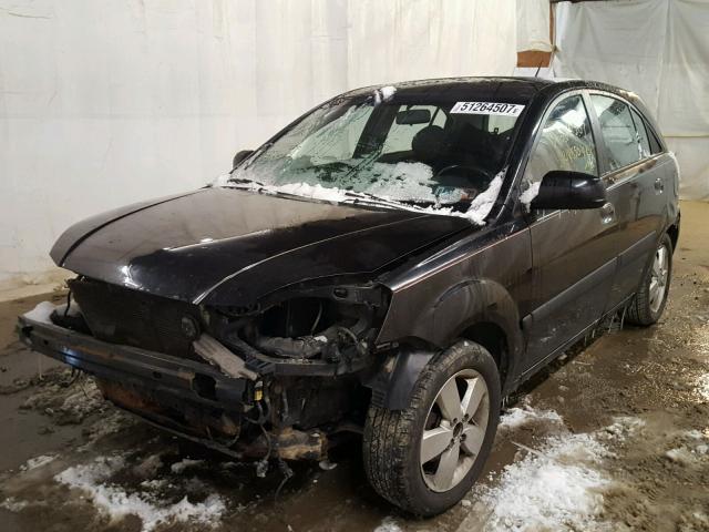 KNADE163476232258 - 2007 KIA RIO 5 SX BLACK photo 2