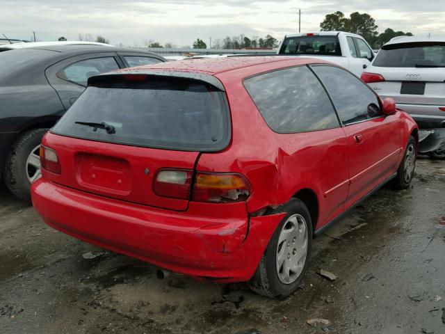 2HGEH3387PH501864 - 1993 HONDA CIVIC SI RED photo 4