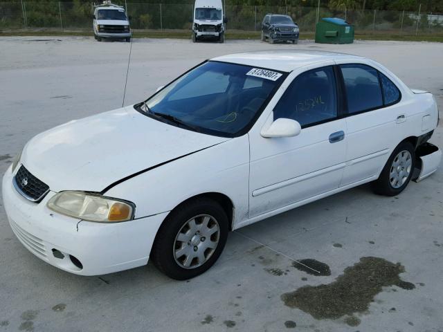 3N1CB51D62L601508 - 2002 NISSAN SENTRA XE WHITE photo 2