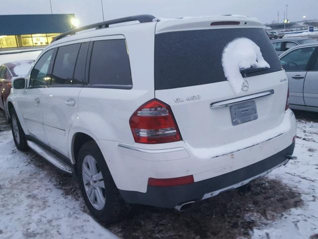 4JGBF71E68A405176 - 2008 MERCEDES-BENZ GL 450 4MA WHITE photo 3