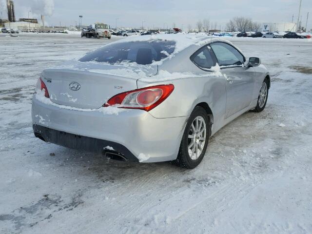 KMHHT6KD1AU016985 - 2010 HYUNDAI GENESIS CO SILVER photo 4