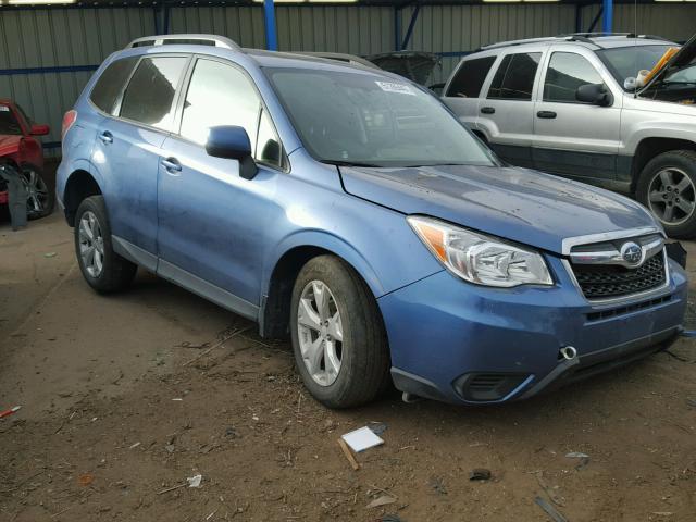 JF2SJADC1FH488001 - 2015 SUBARU FORESTER 2 BLUE photo 1
