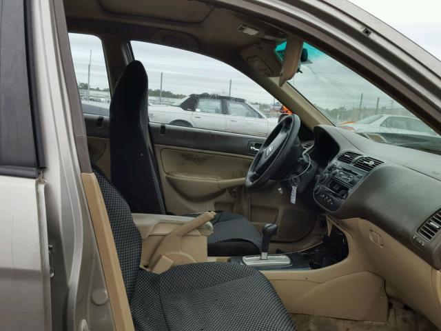 2HGES26753H594831 - 2003 HONDA CIVIC EX ოქროსფერი ფოტო 5