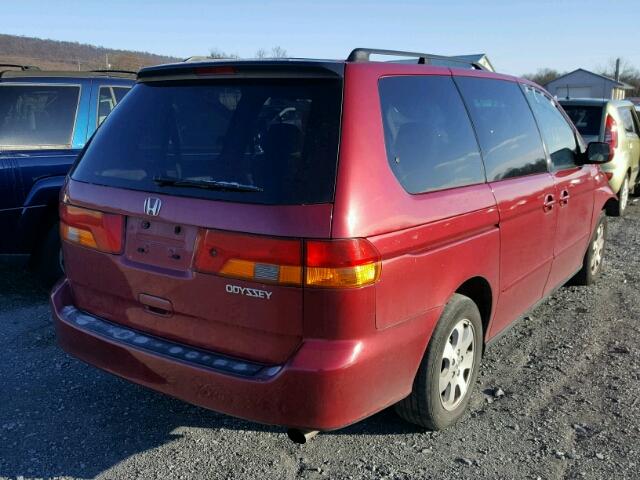 5FNRL18983B126040 - 2003 HONDA ODYSSEY EX RED photo 4