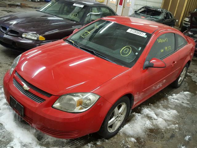 1G1AT18H897265421 - 2009 CHEVROLET COBALT LT RED photo 2