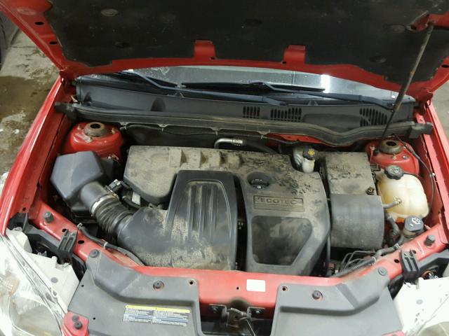 1G1AT18H897265421 - 2009 CHEVROLET COBALT LT RED photo 7