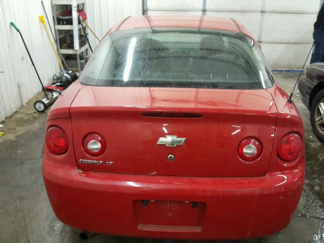 1G1AT18H897265421 - 2009 CHEVROLET COBALT LT RED photo 9