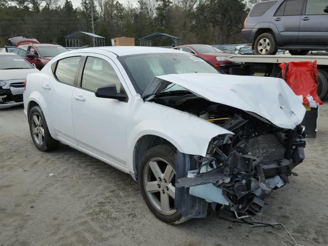 1C3CDZABXDN589383 - 2013 DODGE AVENGER SE WHITE photo 1