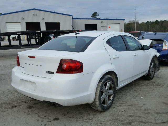 1C3CDZABXDN589383 - 2013 DODGE AVENGER SE WHITE photo 4