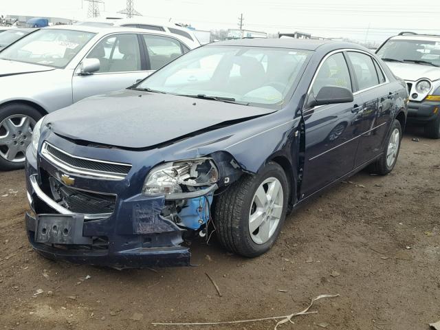 1G1ZG57B984250258 - 2008 CHEVROLET MALIBU LS BLUE photo 2