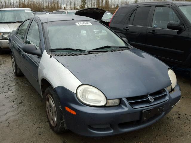 1B3ES26C62D549471 - 2002 DODGE NEON BLUE photo 1