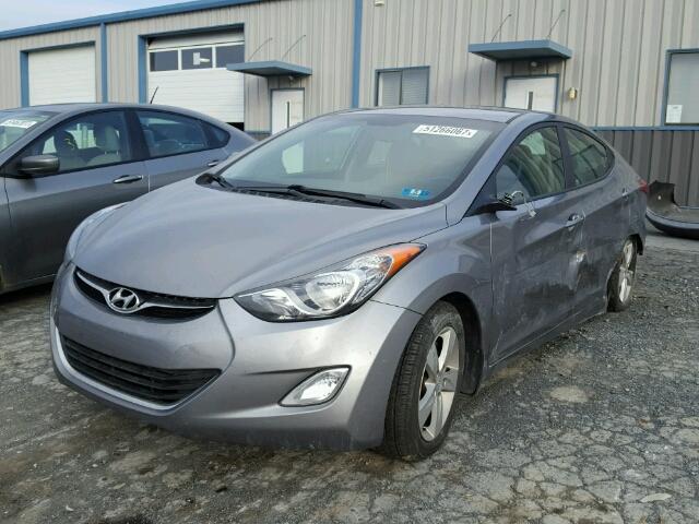 KMHDH4AE2CU395531 - 2012 HYUNDAI ELANTRA GL GRAY photo 2