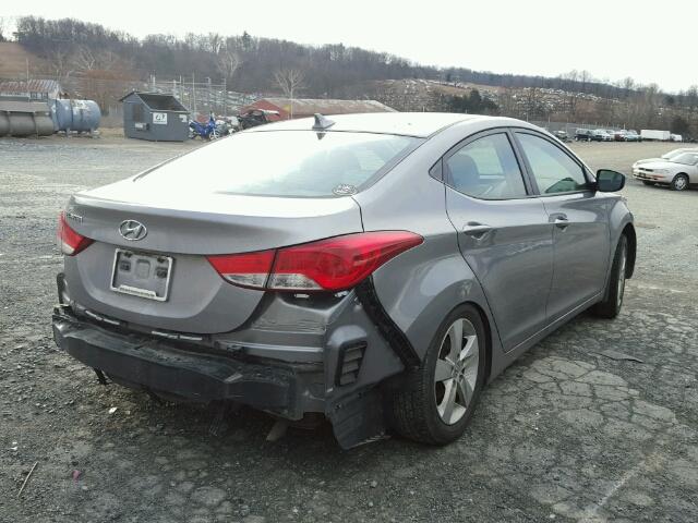 KMHDH4AE2CU395531 - 2012 HYUNDAI ELANTRA GL GRAY photo 4