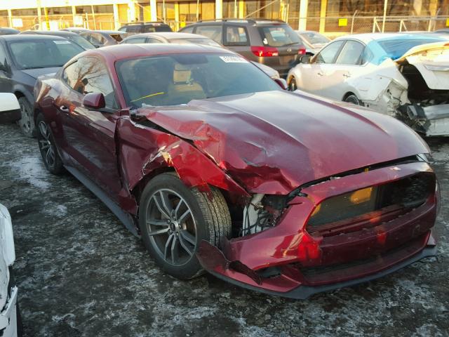 1FA6P8TH8F5319203 - 2015 FORD MUSTANG MAROON photo 1