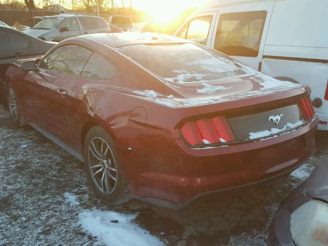 1FA6P8TH8F5319203 - 2015 FORD MUSTANG MAROON photo 3