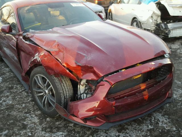 1FA6P8TH8F5319203 - 2015 FORD MUSTANG MAROON photo 9