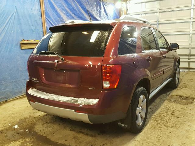 2CKDL43F886301434 - 2008 PONTIAC TORRENT MAROON photo 4