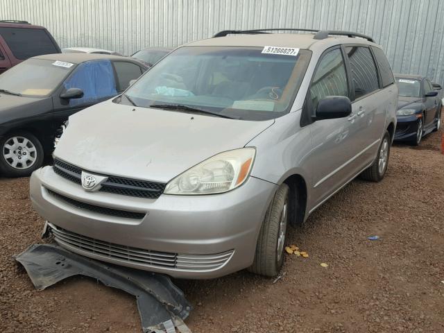 5TDZA23C64S121446 - 2004 TOYOTA SIENNA CE SILVER photo 2