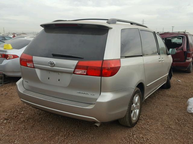 5TDZA23C64S121446 - 2004 TOYOTA SIENNA CE SILVER photo 4