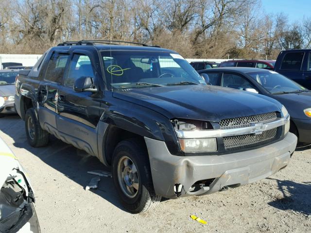 3GNEK13T82G350249 - 2002 CHEVROLET AVALANCHE BLACK photo 1