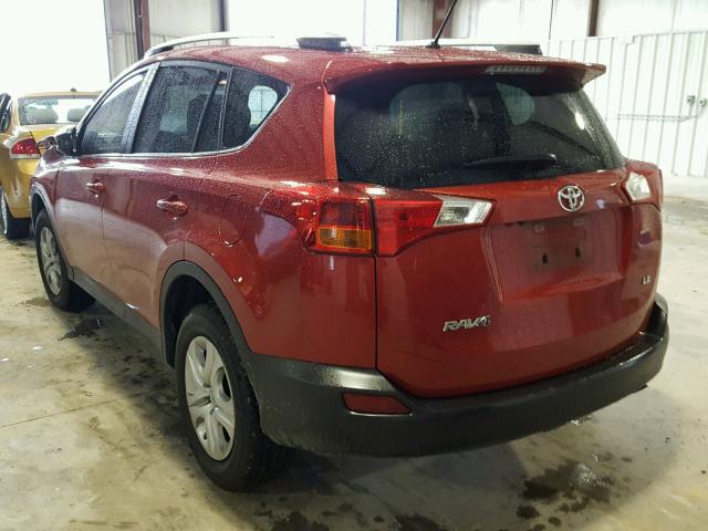 JTMZFREV9FJ029014 - 2015 TOYOTA RAV4 LE RED photo 3